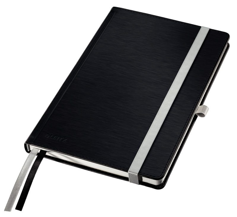 Caiet de birou Leitz Style A5 80 file matematica negru satin