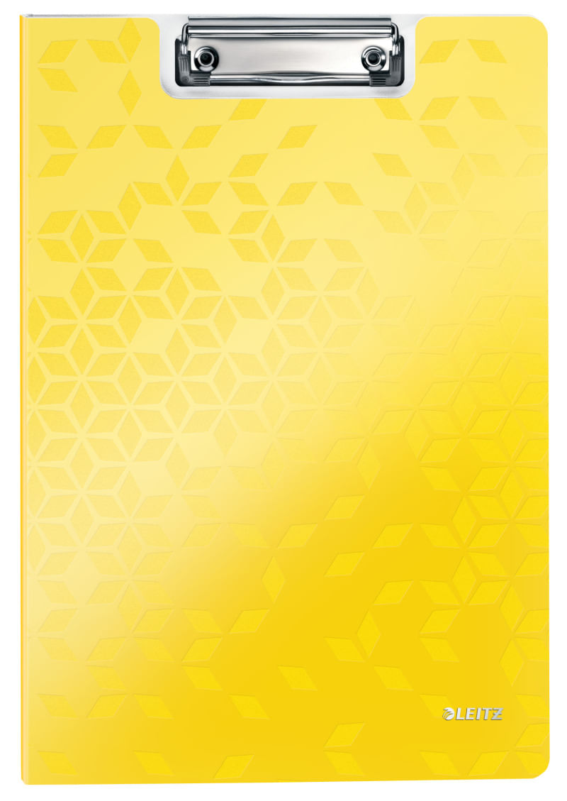 Clipboard dublu A4 PP Leitz WOW galben metalizat