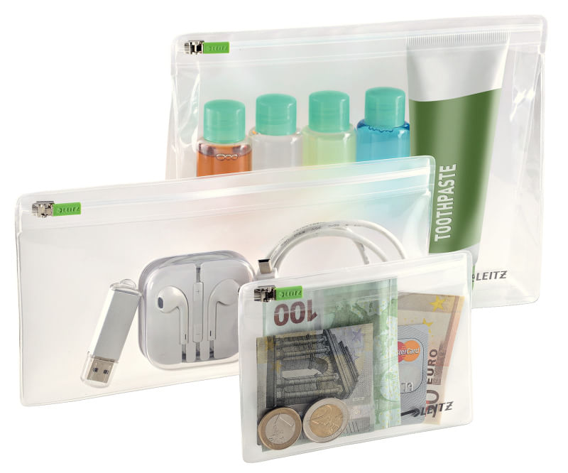 Set 3 buzunare cu fermoar Leitz Complete Traveller (XS S M)