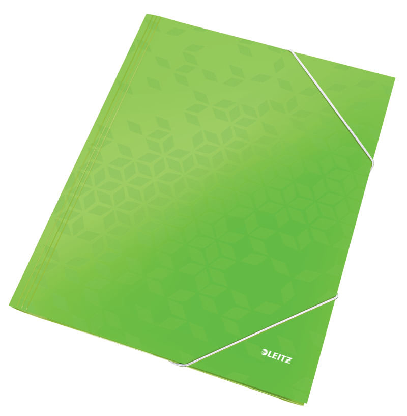 Mapa carton A4 cu elastic Leitz WOW lime