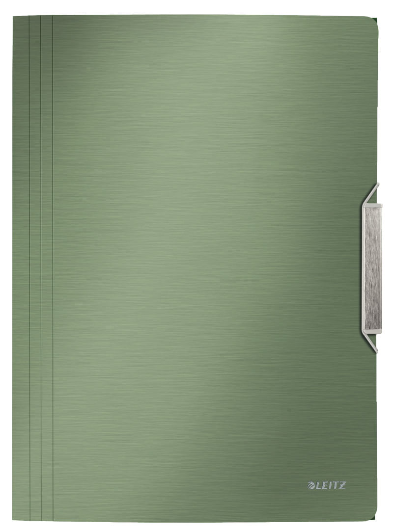 Mapa plastic A4 cu elastic verde Leitz Style