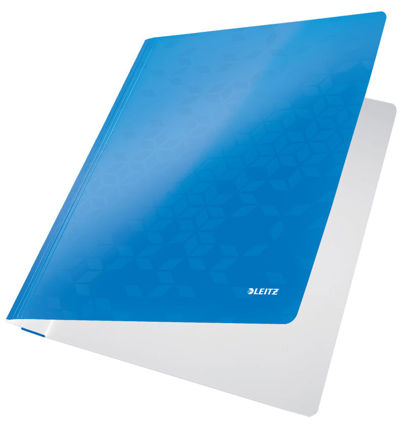 Dosar cu sina Leitz WOW carton culori metalizate Dosar cu sina Leitz WOW carton laminat A4 250 coli albastru