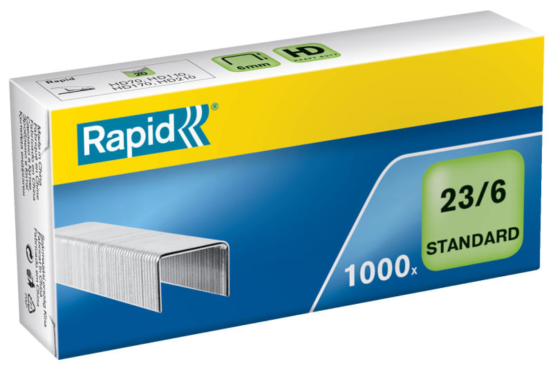 Capse Rapid Standard 23/6 2-20 coli 1000 buc/cutie