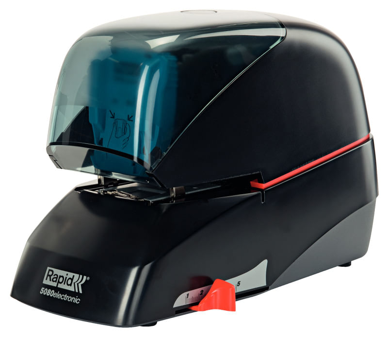 Capsator hartie electric 80 coli plastic negru caspe 5080 Rapid Supreme 5080e