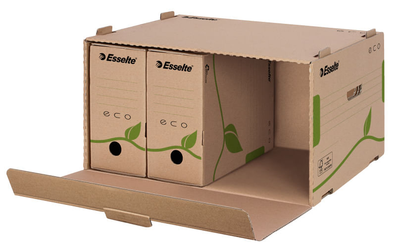 Cutie arhivare carton reciclat si reciclabil deschidere frontala 439 x 259 x 340 mm kraft Esselte Eco