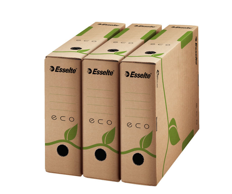 Cutie arhivare carton cotor 80mm Esselte Eco Recycled Cutie arhivare carton cotor 80mm Esselte Eco Recycled