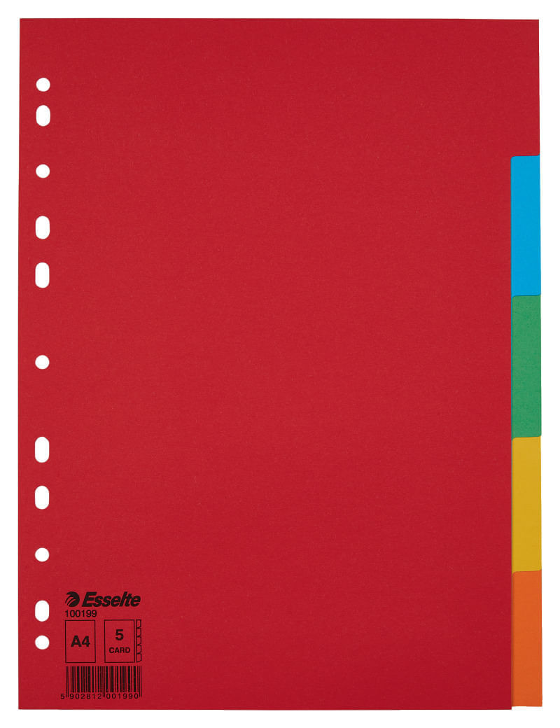 Separator carton Esselte A4 5 diviziuni