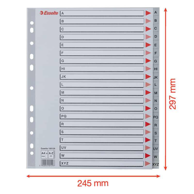 Index Esselte A4 Maxi index A-Z