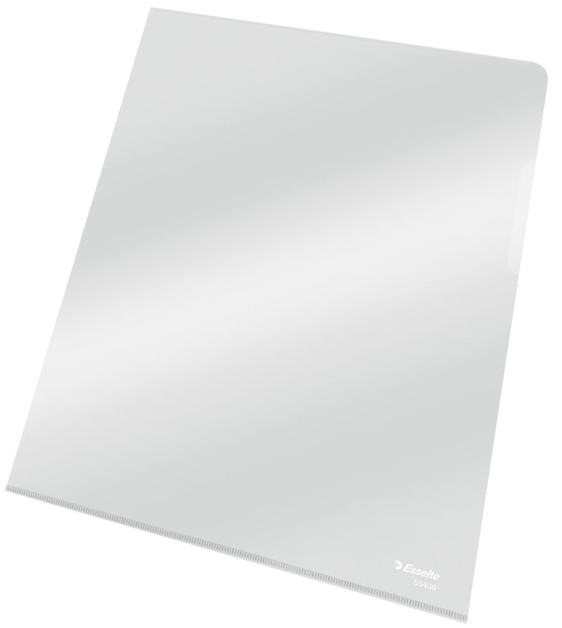 Mapa plastic A4 cristal cu doua deschideri 25/set Esselte transparent