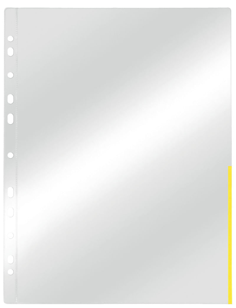 Folie de protectie Esselte A4 105 microni margine color 100 bucati/set Folie de protectie Esselte A4 105 microni margine color 100 bucati/set galben