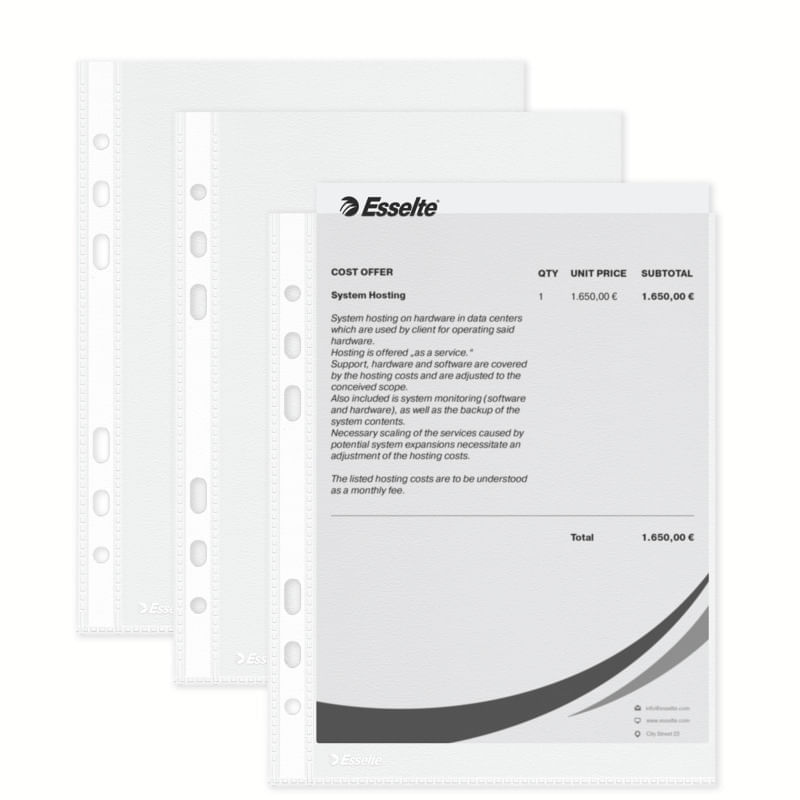 Folie de protectie Esselte Standard A5 43 microni 100 bucati/set