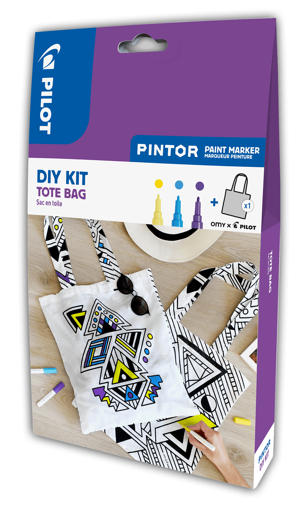 Set markere cu vopsea Pilot Pintor DIY Fashion Bag diverse culori Set Pilot Pintor DIY Fashion