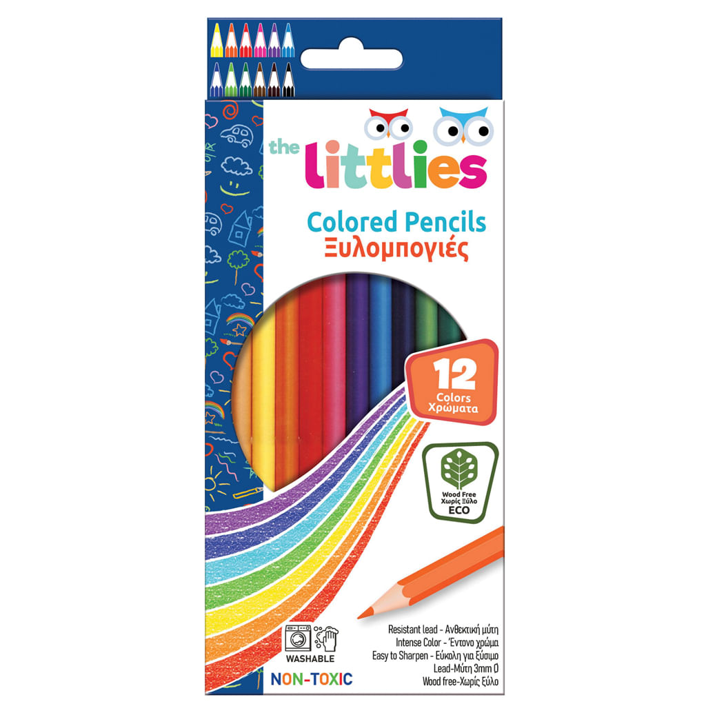 Creioane colorate The Littlies 12 culori/set