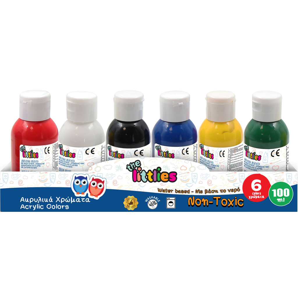 Tempera acryl 100 ml The Littlies 6 culori