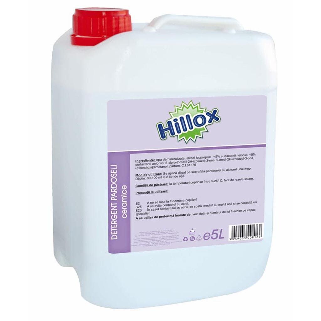 Detergent pardoseli si suprafete ceramice Hillox 5 litri Detergent pardoseli si suprafete ceramice 5 litri Hillox