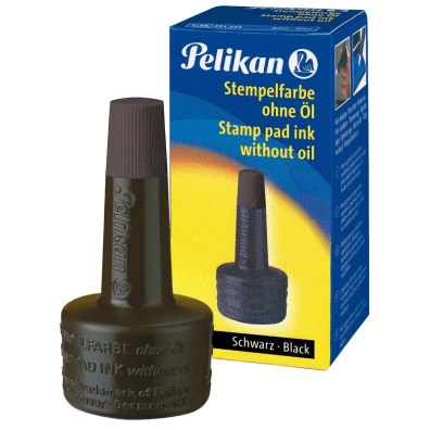 Tus stampila neuleios 28 ml negru Pelikan