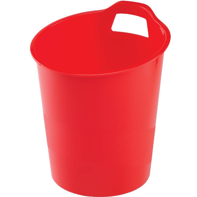 Cos hartie plastic 15 L Green2Desk Rosu