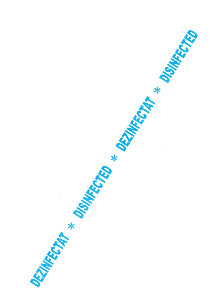 anvelope kama 185/65/15 Banda de hartie inscriptionata "DEZINFECTAT" 5.3/60.5 cm 1000 buc/set