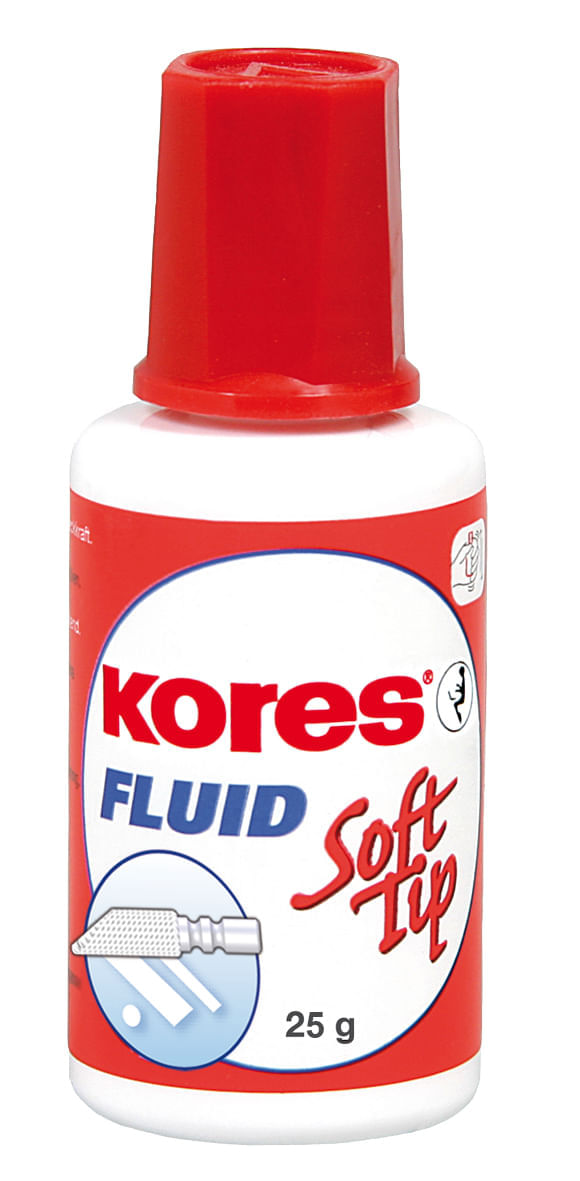 Pasta corectoare Kores pe baza de solvent 25 g cu burete Fluid corector solvent burete 25 g Kores