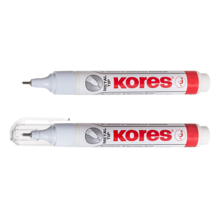Pix corector Kores 10 g cu varf din otel inoxidabil