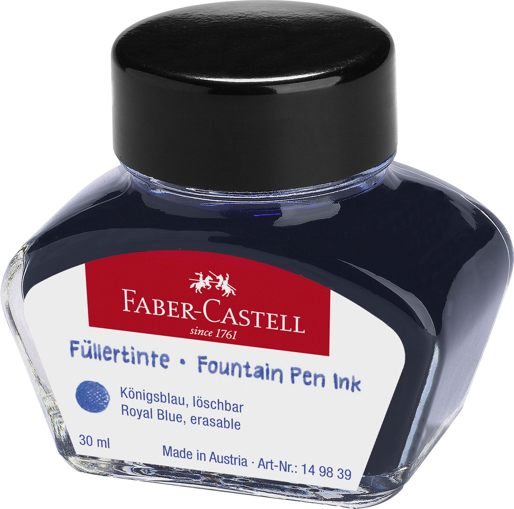 Calimara cerneala Faber-Castell albastra 30 ml Cerneala 30ml albastra Faber-Castell