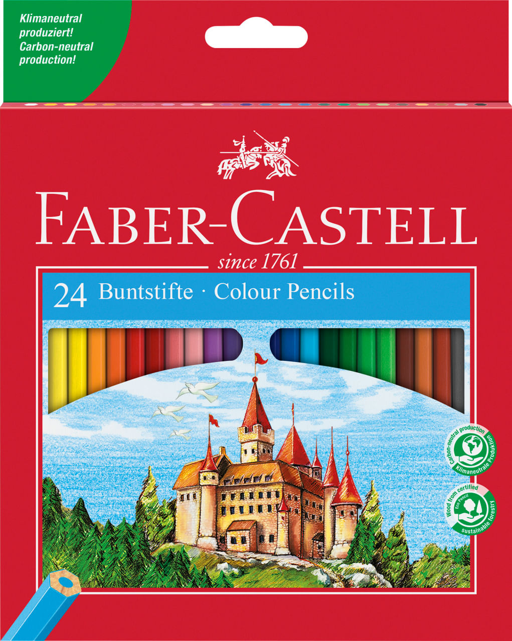 Creioane colorate 24 culori Faber-Castell