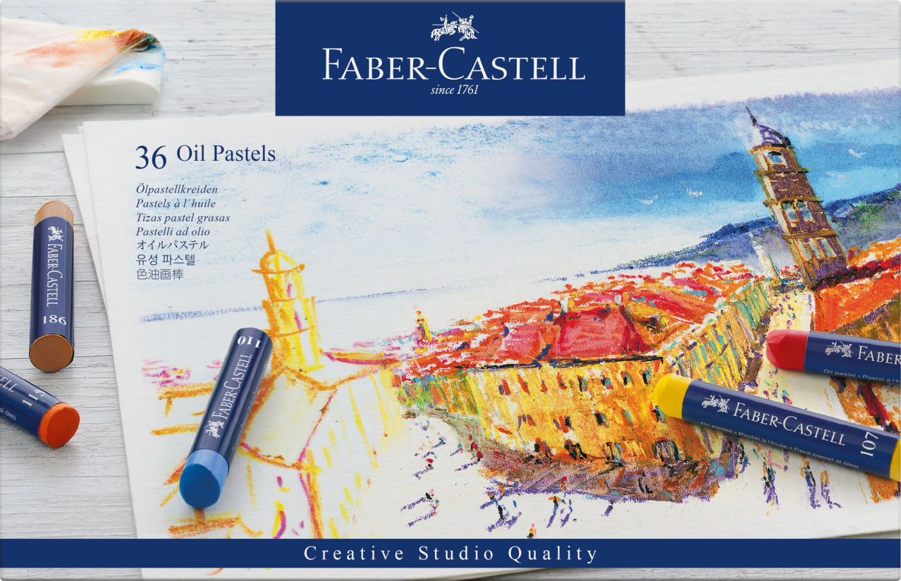 Creioane ulei pastel 36 culori Faber-Castell