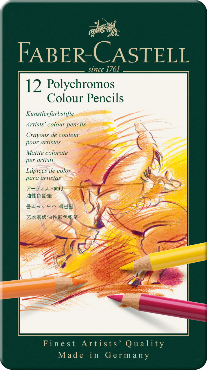 Creioane colorate 12 cul Polychromos Faber-Castell