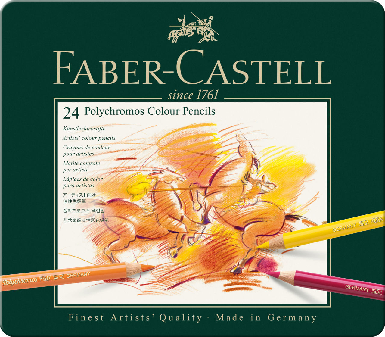 Creioane colorate 24 cul Polychromos Faber-Castell
