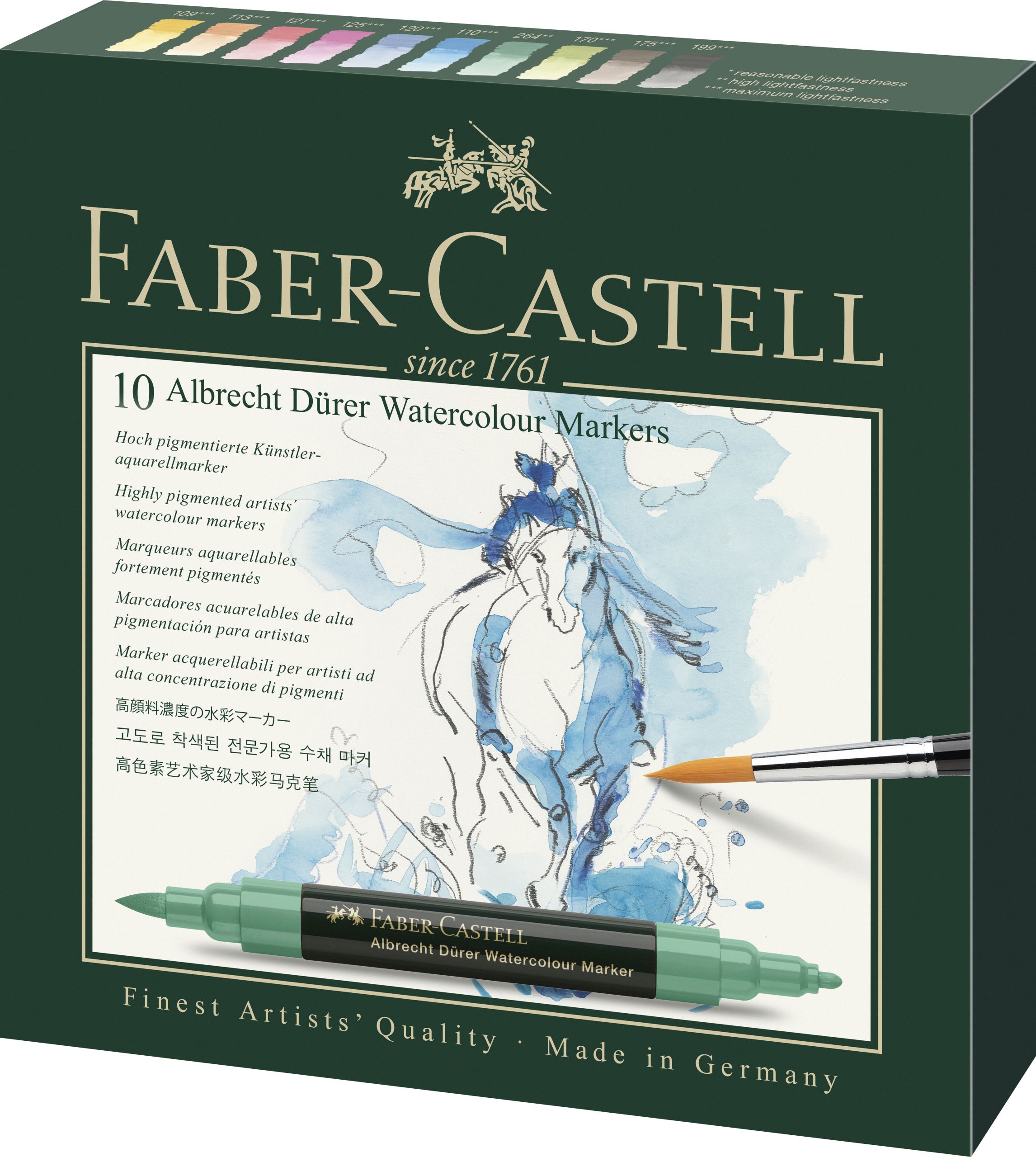 Marker solubil a.durer 10 buc/set Faber-Castell