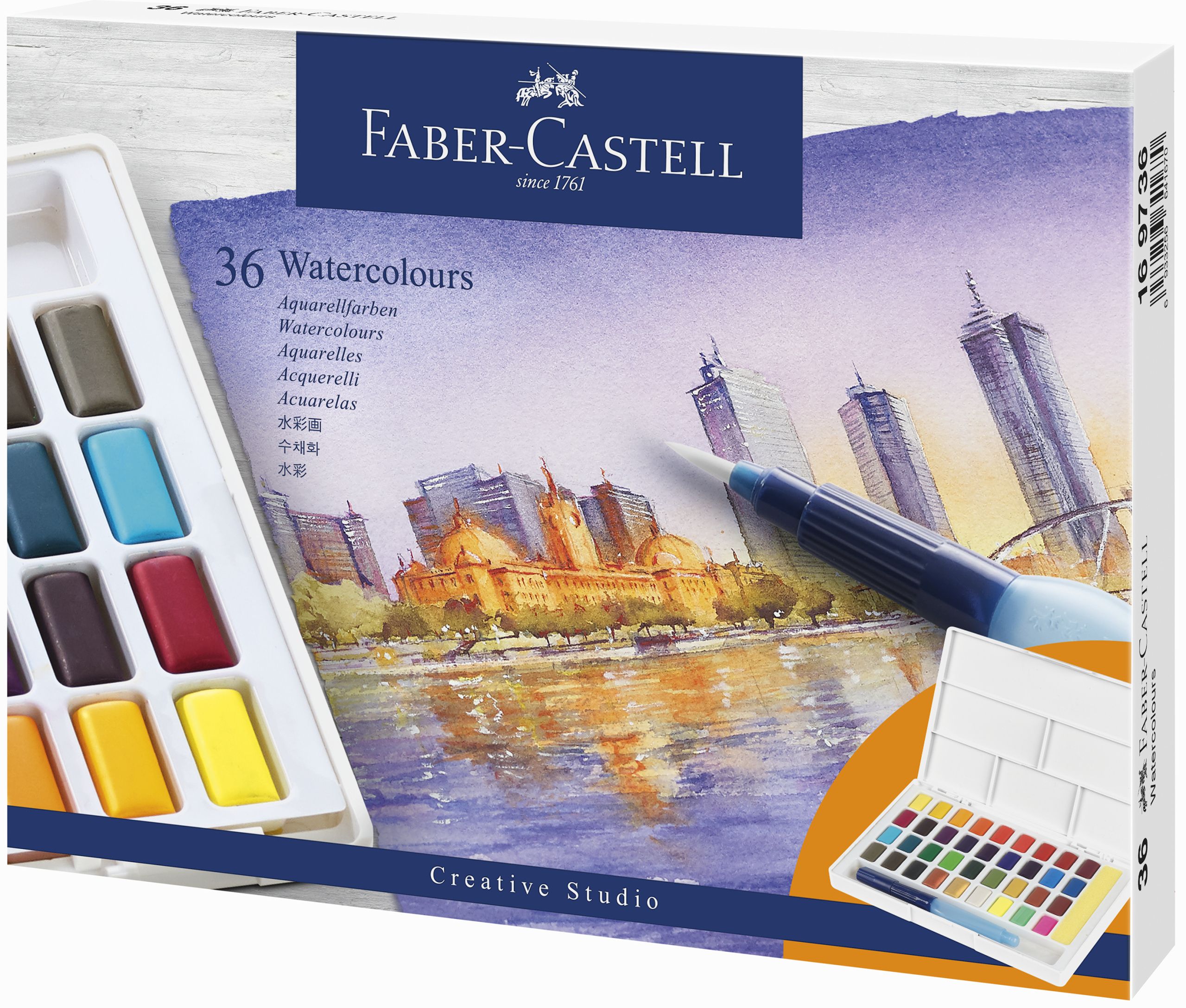 Acuarele 36 culori Creative Studio Faber-Castell