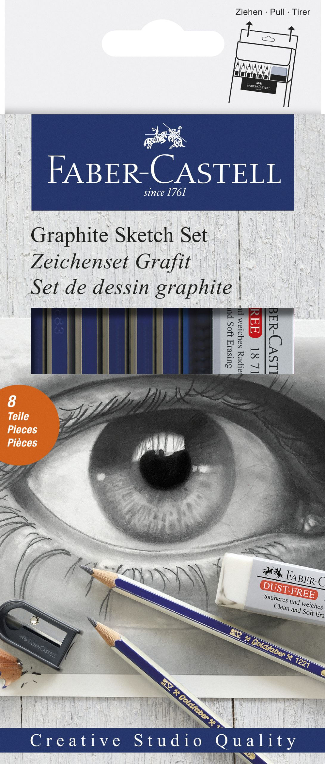 Set Creion graf div tarii 6 buc/set gold Faber-Castell