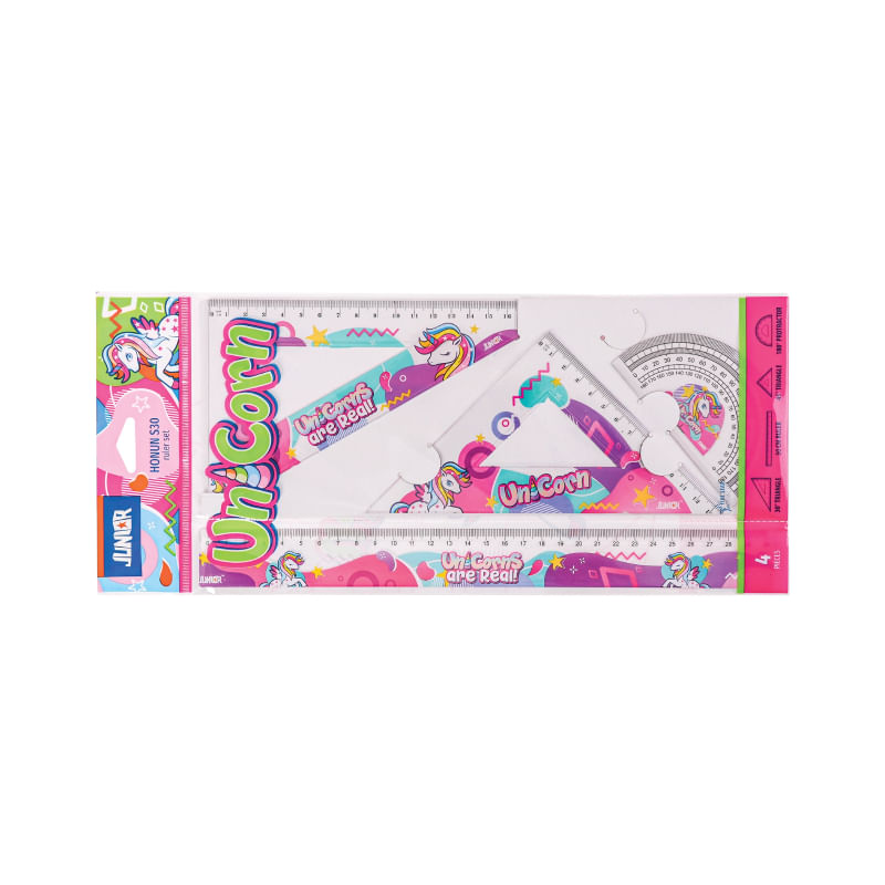 Set geometrie UNICORN 4 piese/set Junior