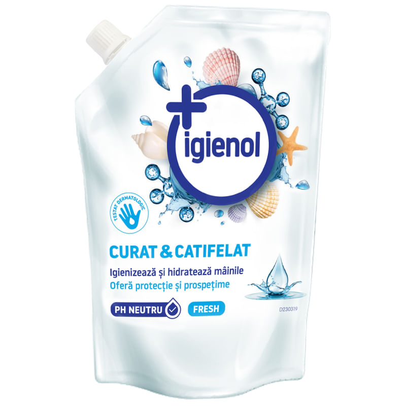 Rezerva sapun lichid antibacterian pentru maini Igienol Fresh 500 ml Rezerva sapun lichid 500 ml Igienol Fresh