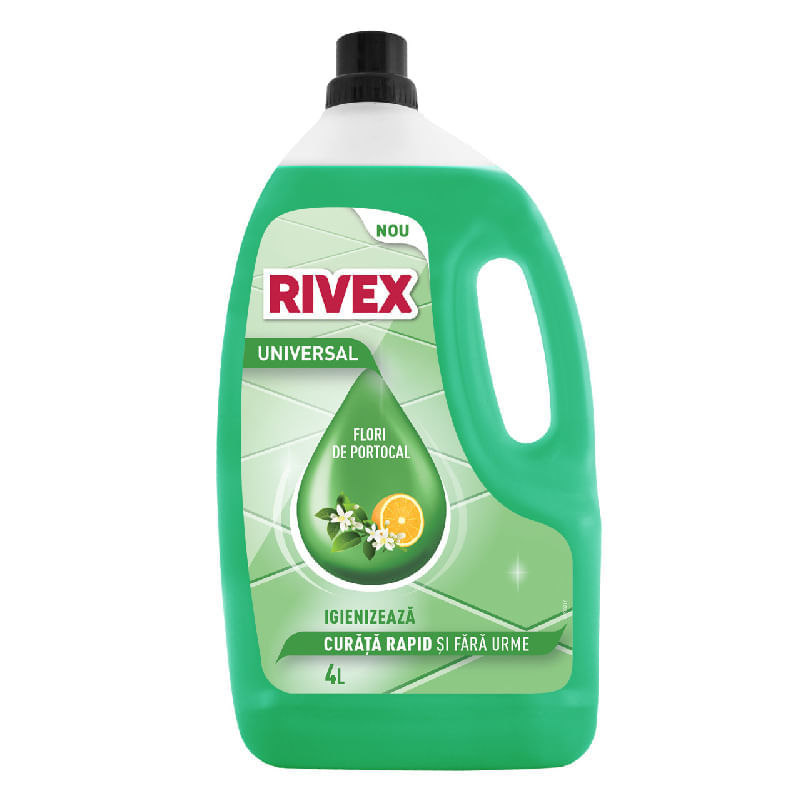 Detergent suprafete universale Rivex Universal 4L cu parfum portocala Detergent suprafete universale 4L Rivex Portocala