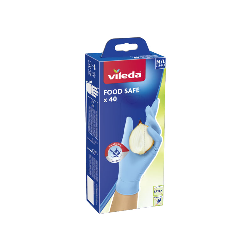 Manusi unica folosinta M-L nitril 40 buc Vileda Food Safe