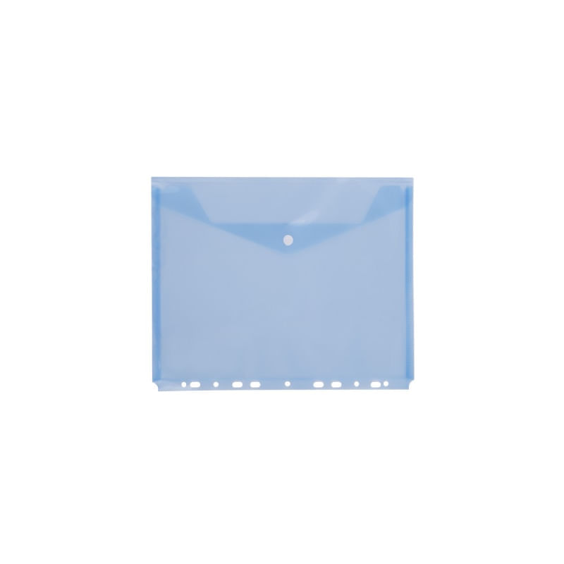 Mapa A4 plastic transparent albastru cu capsa si perforatii D.Rect