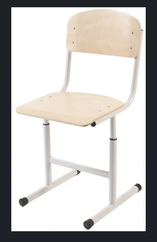 Scaun scolar profil rotund din oțel inaltimea reglabila