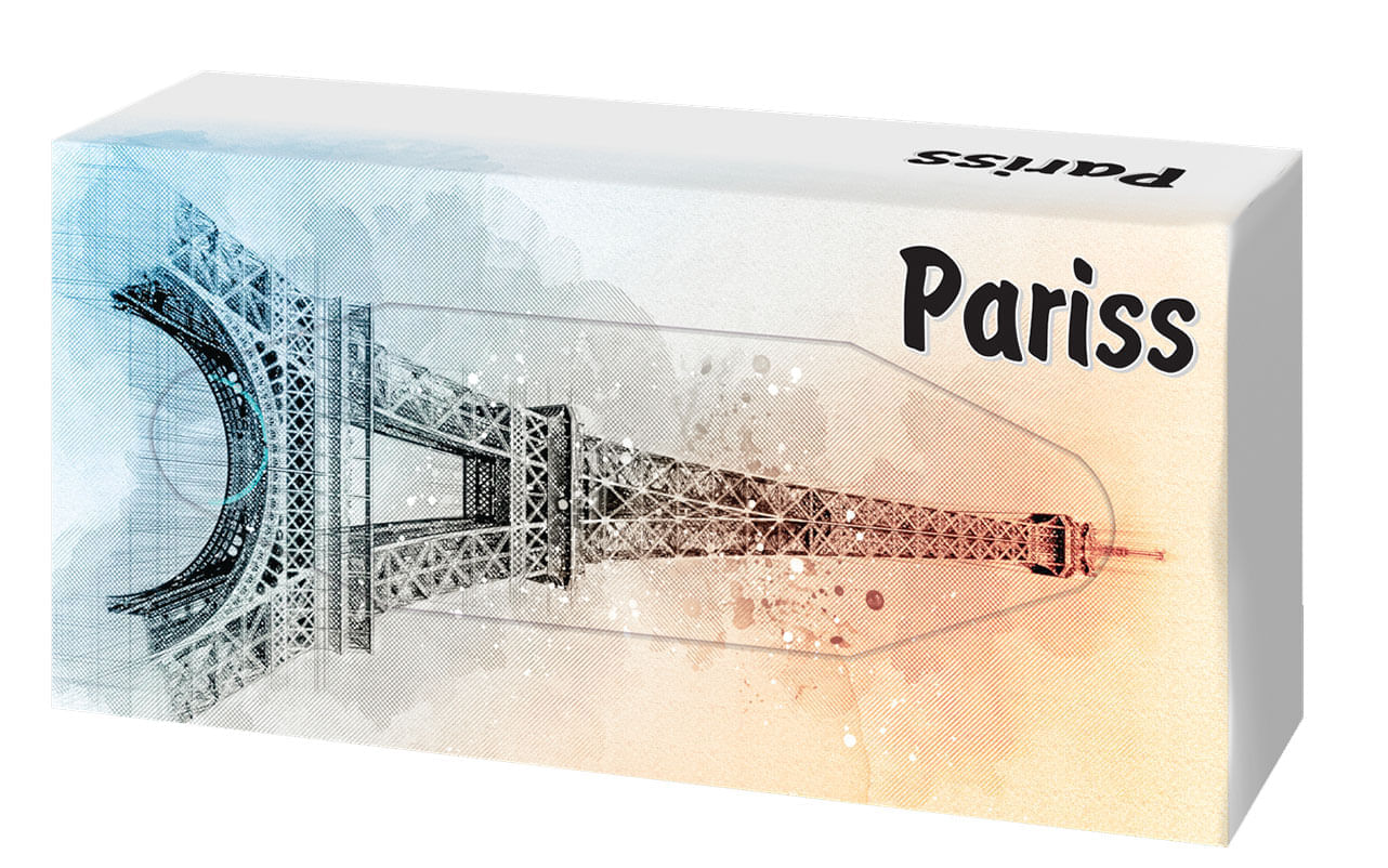 Servetele faciale albe 3 straturi 100 buc/cutie Pariss