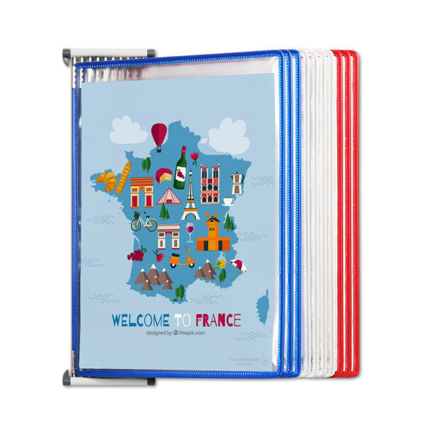Sistem prezentare perete 10 display-uri A4 culori 3 culori Tarifold Sistem prezentare perete 10 display-uri A4 culori 3 culori Tarifold