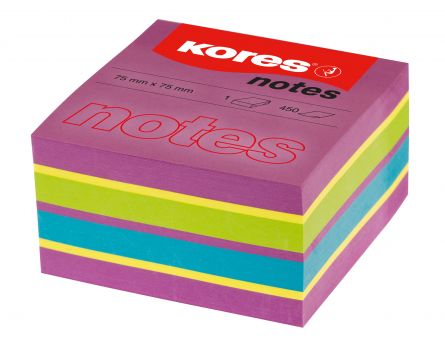 Notes adeziv 75 x 75 mm neon mixt Spring 450 file Kores Notes adeziv 75 x 75 mm neon mixt Spring 450 file Kores