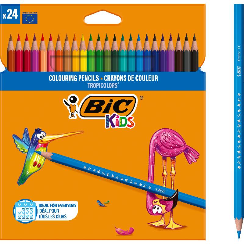 Creioane colorate Tropicolors 2.9 mm 24 buc BIC Kids