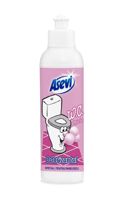 Odorizant lichid pentru WC Asevi Chicle parfum fructat 200 ml Odorizant WC 200 ml Asevi Chicle
