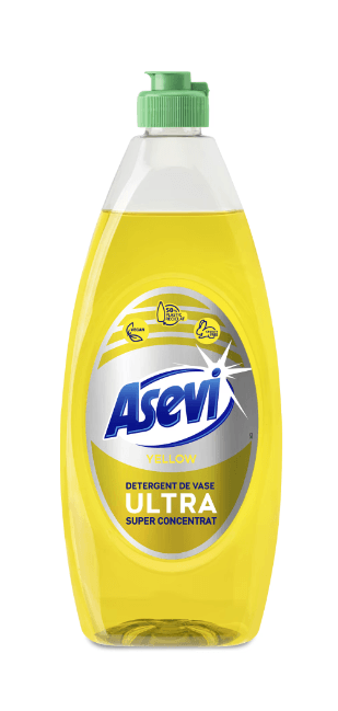 Detergent vase concetrat 650 ml Asevi Ultra yellow