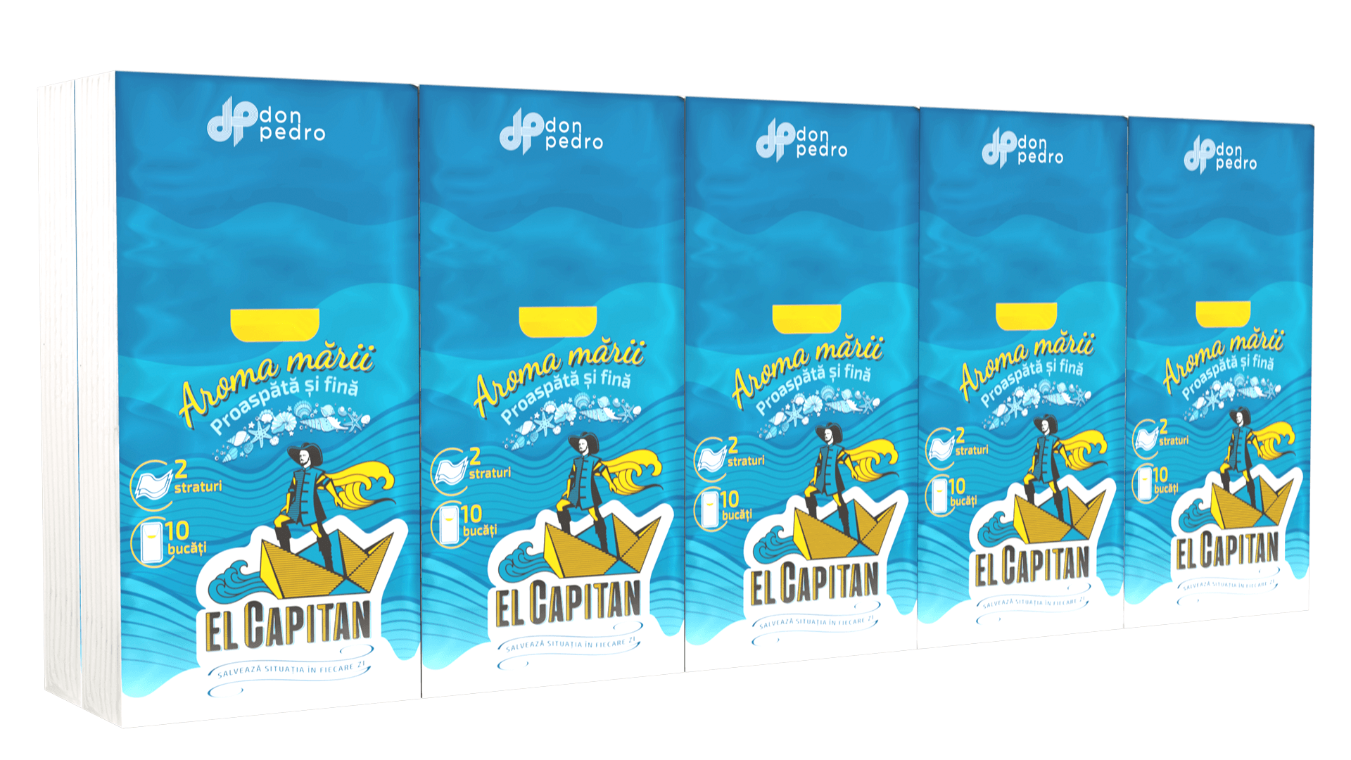 Batiste albe 2 straturi 10 buc/pachet El Capitan