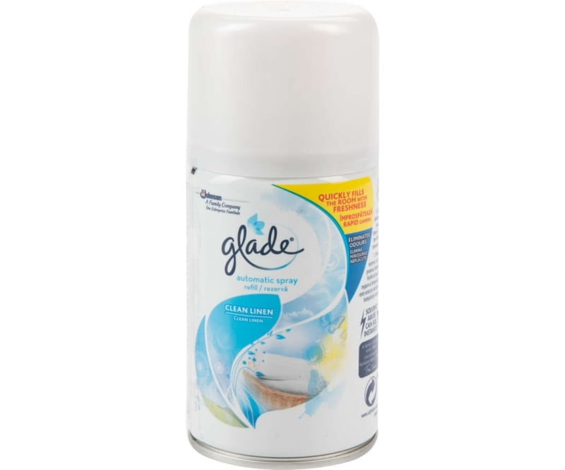 Rezerva spray odorizant ml Glade Clean Linen pentru camera 269mL Rezerva odorizant camera 269 ml Glade Clean Linen
