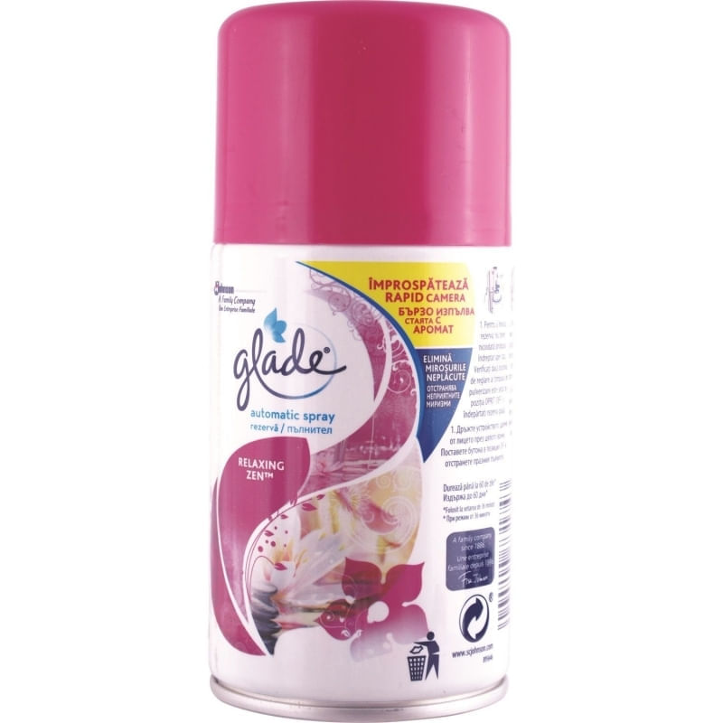 Rezerva odorizant camera Glade Relaxing Zen 269 ml Rezerva odorizant camera 269 ml Relaxing Zen