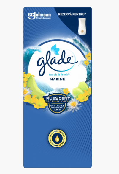 Rezerva odorizant camera Glade Touch & Fresh Marine 10 ml Rezerva odorizant camera Glade 10 ml Marine