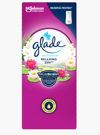 Rezerva odorizant camera spray Glade Touch&Fresh Relaxing Zen 10 ml Rezerva odorizant camera Glade 10 ml Relaxing Zen