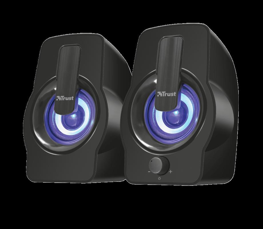 Boxe Trust Gemi RGB 2.0, 6W, negru Boxe Stereo Trust Gemi RGB 2 Speaker Set -